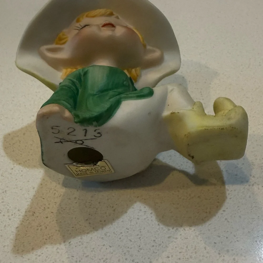 Vintage Homco Pixie Elves Elf Porcelain Figurines Home Interiors‎ #5213 Set Of 4